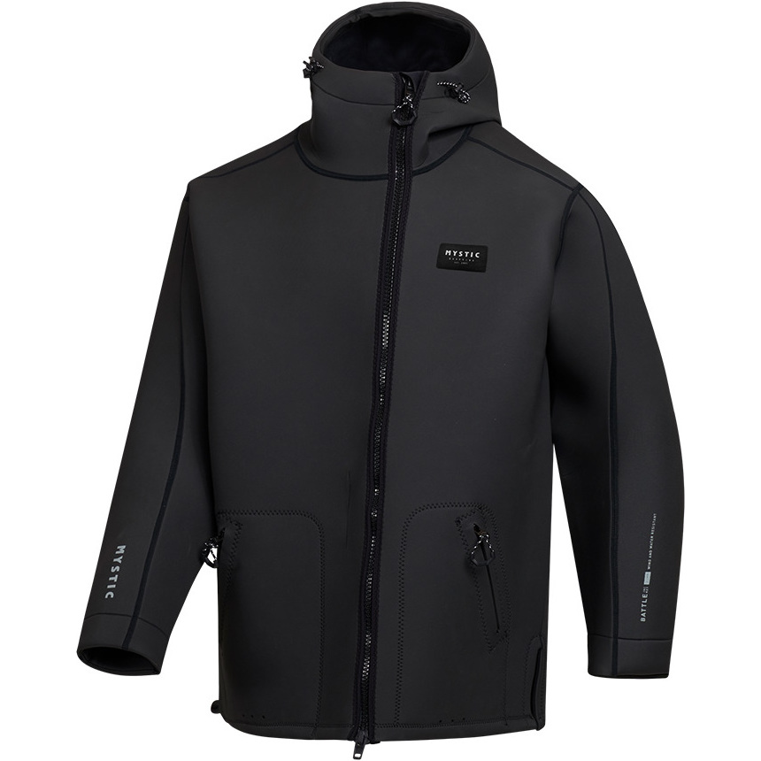 2026 Mystic Mens Battle 3/2mm Neoprene Jacket 35017.230310 - Black